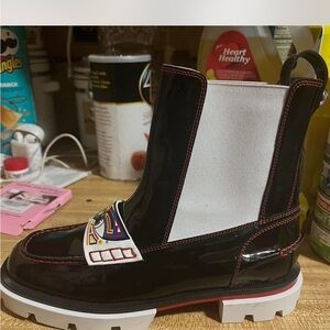 Christian Louboutin Black and White Kids Boots